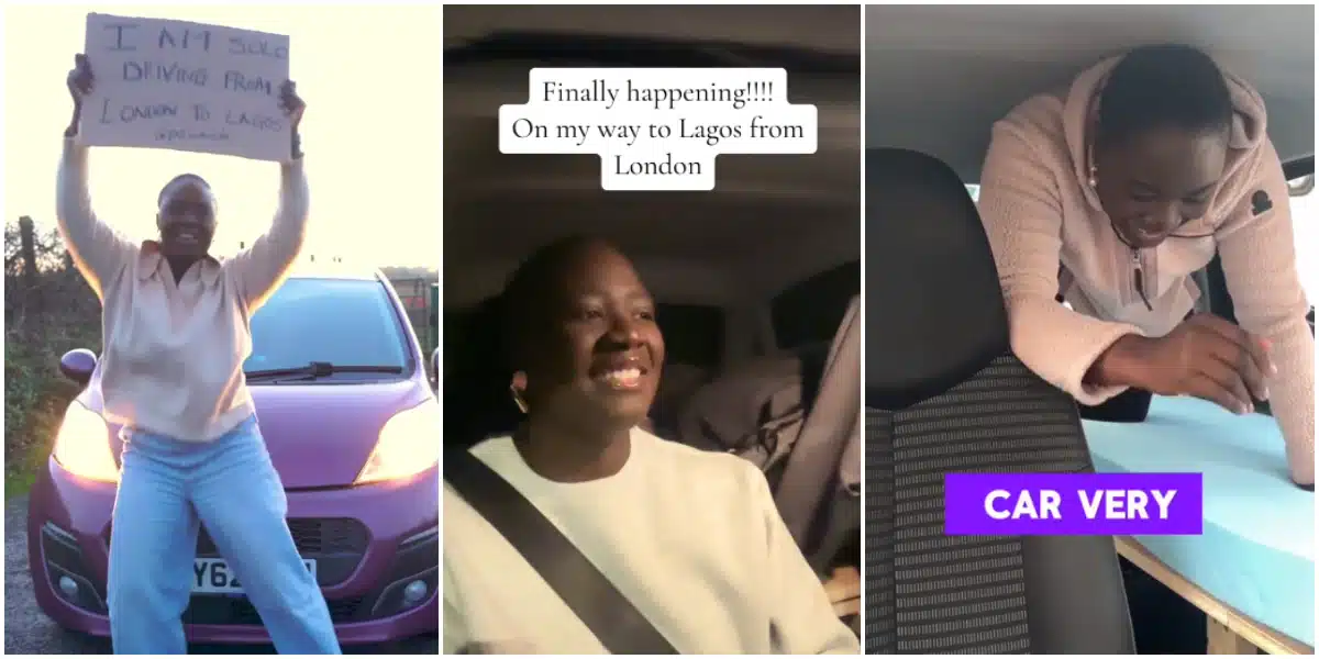 “Solo Road Trip” – Nigerian Lady Begins Driving From London to Lagos