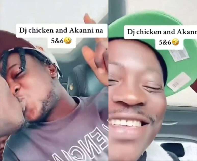 SHOCKING!!! Is DJ Chicken a G@Y? See This Video of DJ Chicken Kissing Another Man (WATCH)