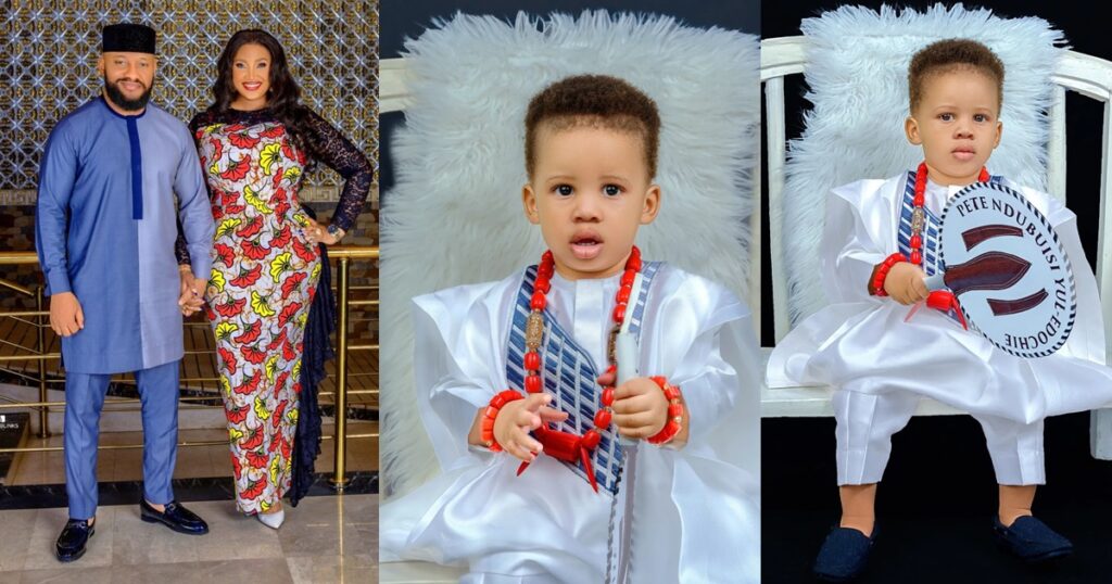 Yul Edochie Finally Unveils His Second Son With Judy Austin As He Turns One