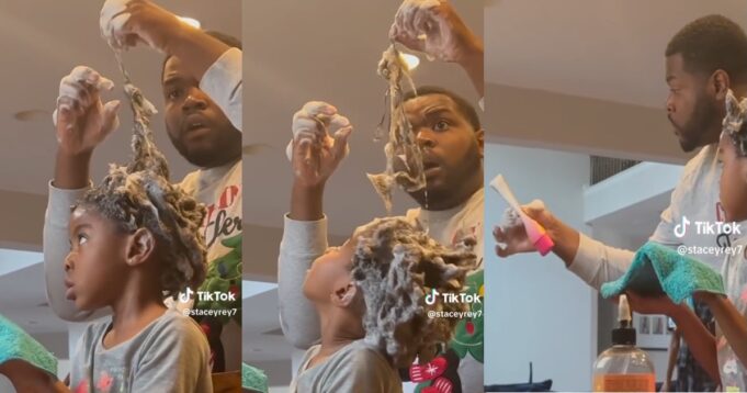 Moment a Father Unknowingly Used Hair Removal to Wash His Daughter’s Hair (WATCH)
