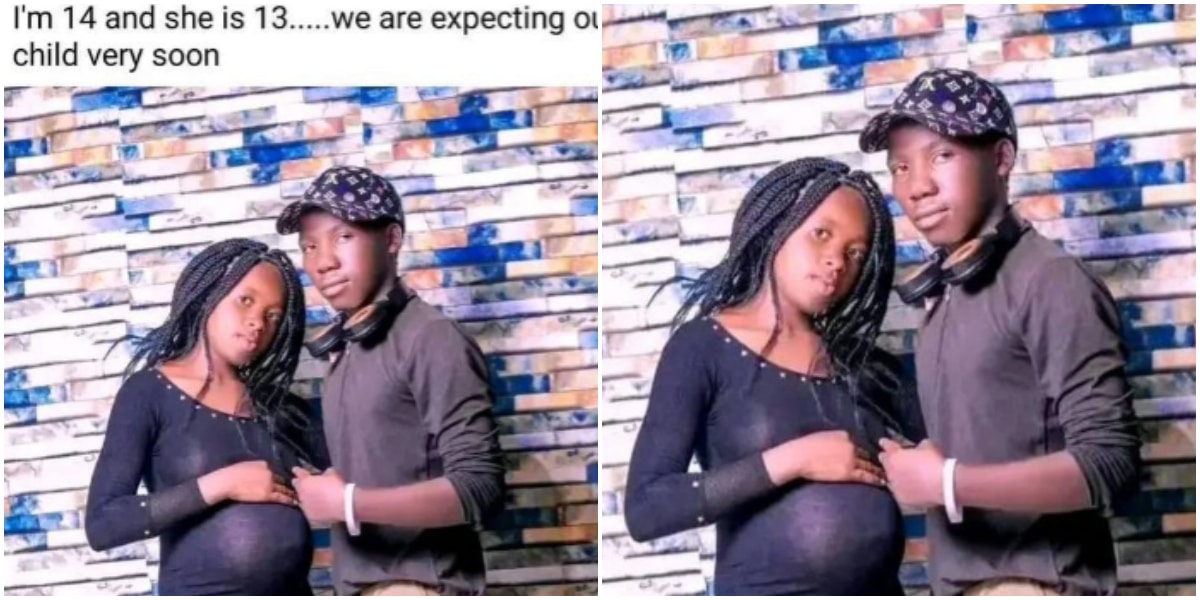 This Photo of 14-Year-Old Boy and 13-Year-Old Girlfriend Expecting Their First Child Will Shock You