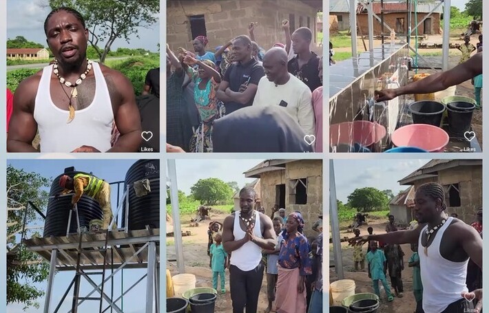 Verydarkman Sinks Borehole for a Kwara Community With No Source of Water (Photos)