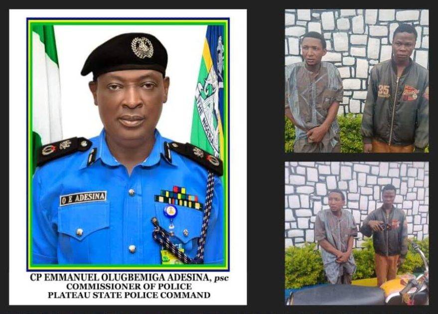 PLATEAU STATE POLICE COMMAND ARRESTS PHONE SNATCHERS in RAYFIELD JOS SOUTH LOCAL GOVERNMENT AREA