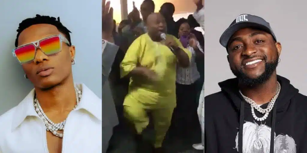 Wizkid Disgraces Davido’s Uncle, Governor Ademola Adeleke, for Dancing in Public