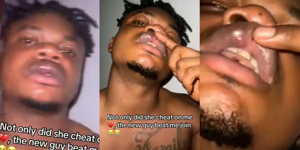 Man Lɐments As Girlfriend Cheats on Him, New Guy Leaves Him Injurǝd