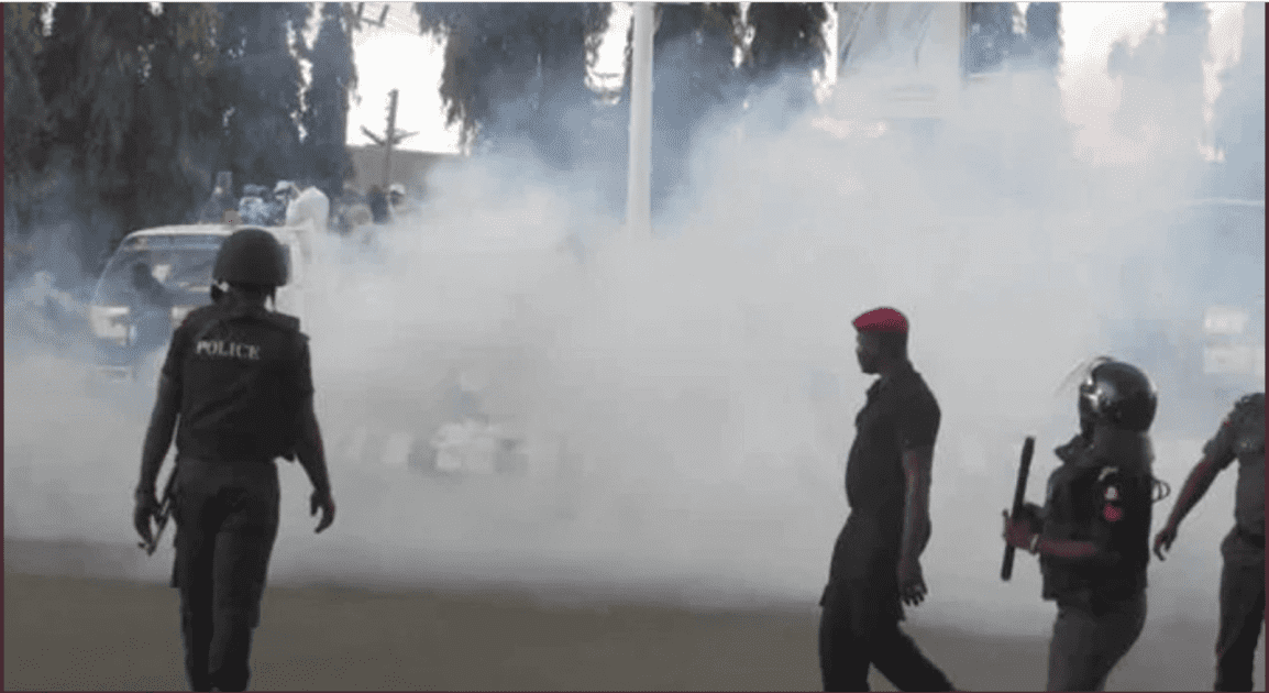 BREAKING: Police Arrest, Fire Tear Gas at #EndSARS Memorial Protesters