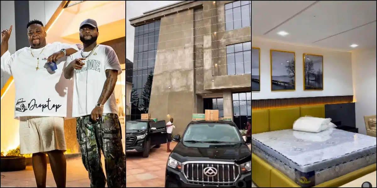 Davido Congratulates Cubana Chief Priest As He Builds a Luxury Hotel