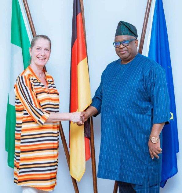 Gov. Mutfwang Visits German Ambassador, Seeks Collaboration on Healthcare, Agriculture, Renewable Energy