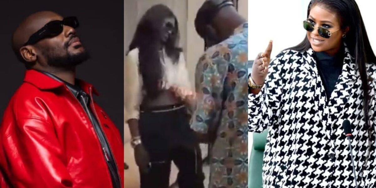 Moment 2Baba Idibia Engages Natasha Osawaru (WATCH)